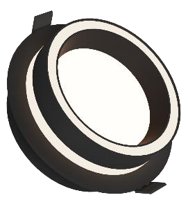SIRIUS круг чёрный 105*40, GX53